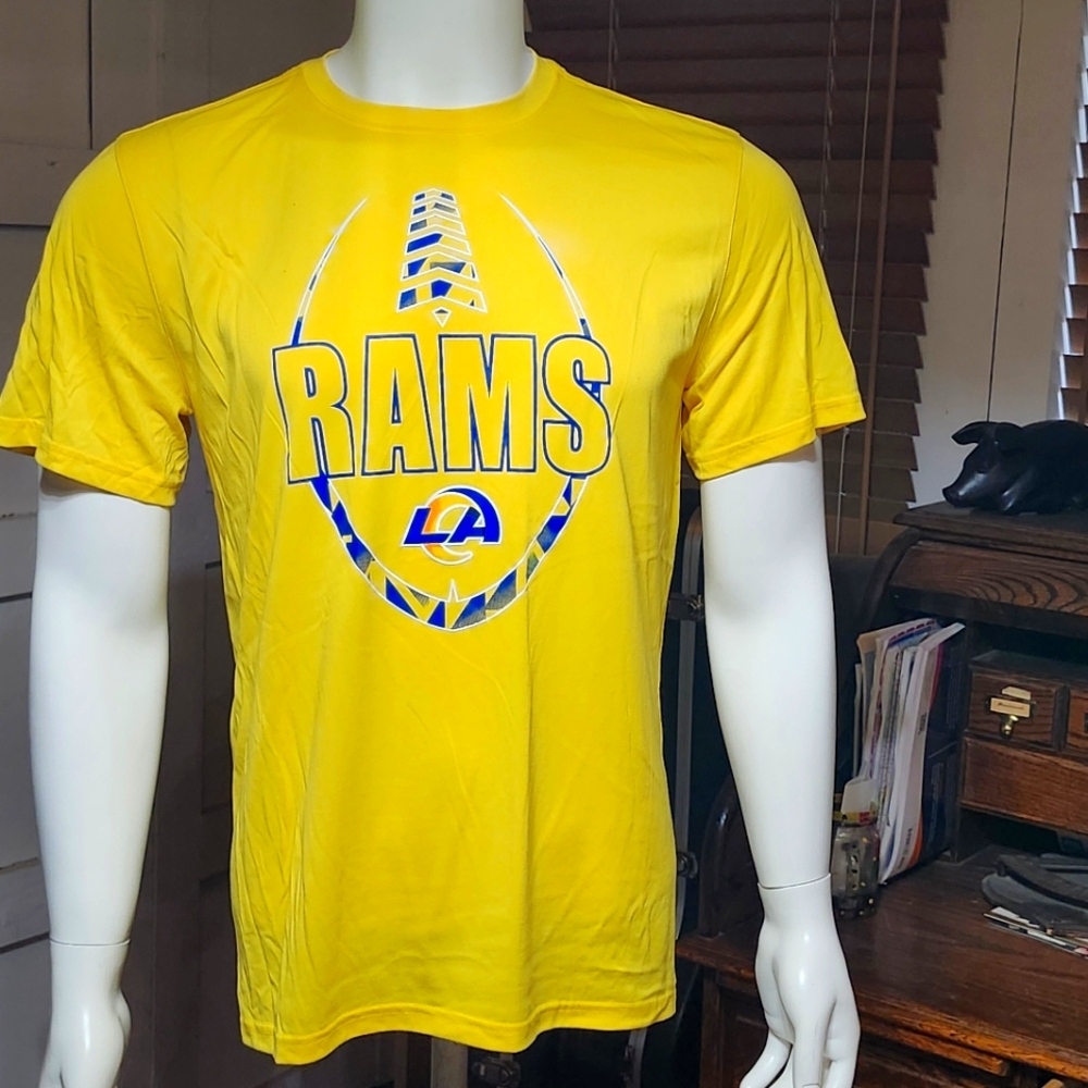Nike LA Rams NFL Team Dri-FIT Vibrant Yellow T-Shirt Size L
